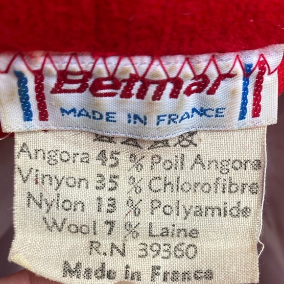 Betmar Angora Wool Blend bucket‎ hat with ribbon trim Red - Picture 7 of 9